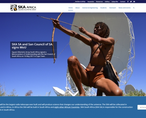 Square Kilometre Array South Africa website