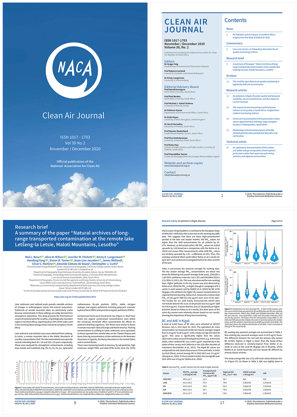 Clean Air Journal print layout