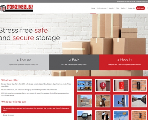 Storage Mossel Bay website