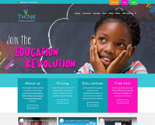 Think Digital Academy website