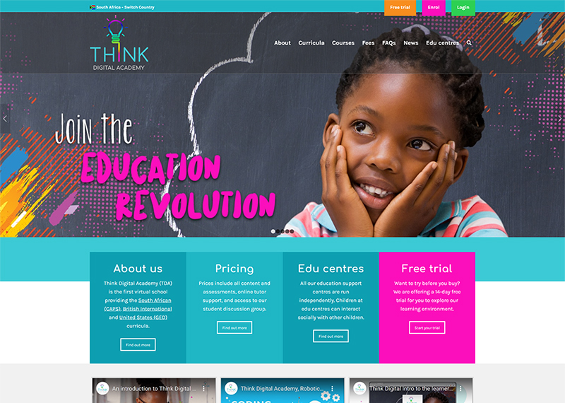 Think Digital Academy website