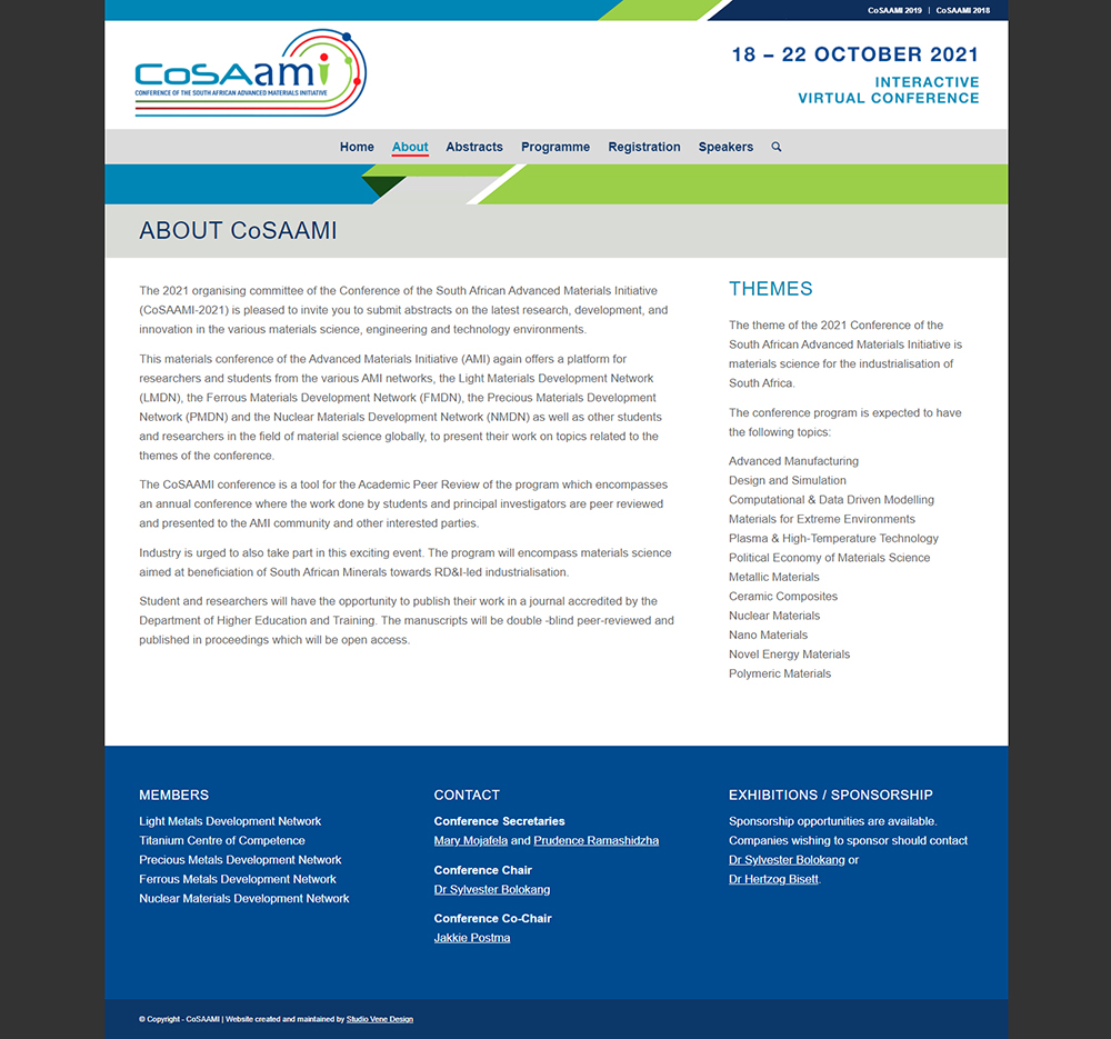 CoSAAMI website content page