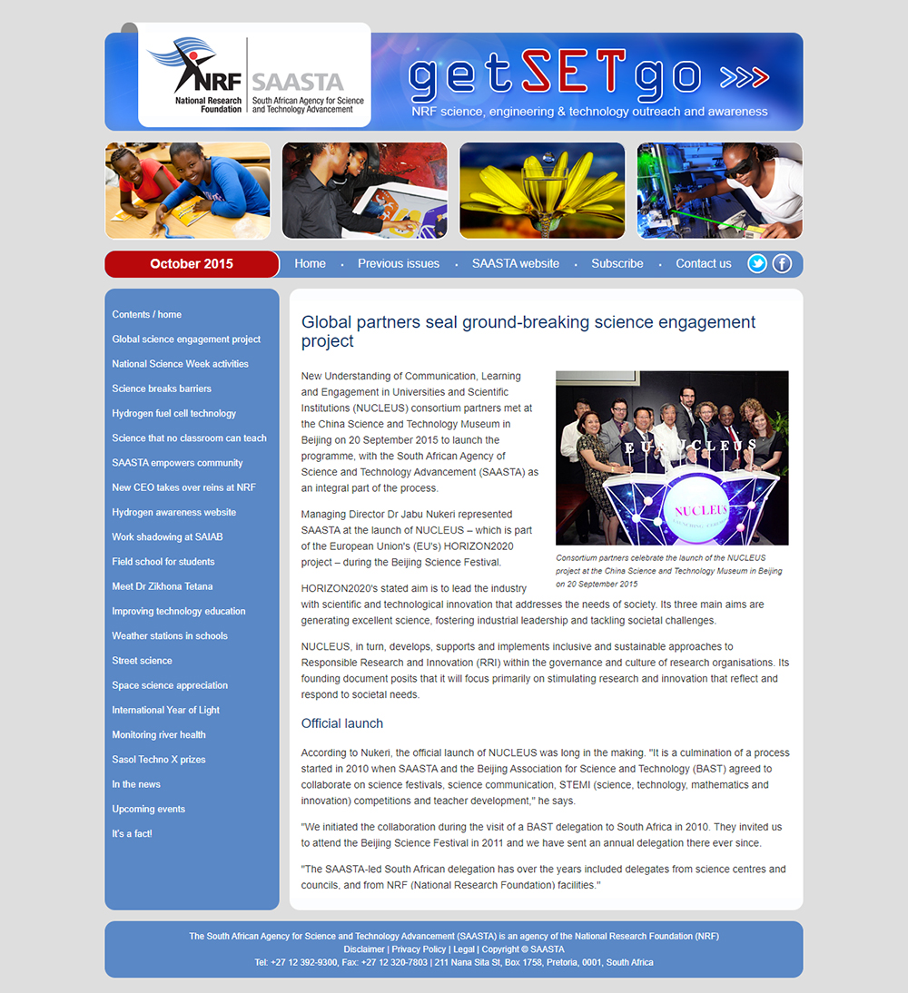 SAASTA getSETgo newsletter article page