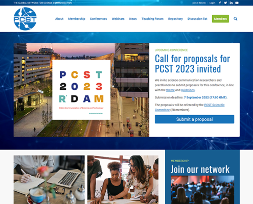 PCST Network – The Network for the Public Communication of Science and Technology website