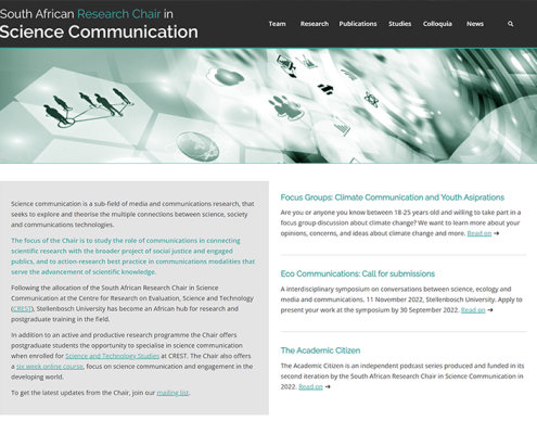 SciCOM – South African Research Chair in Science Communication website