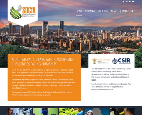 Science Diplomacy Capital for Africa website
