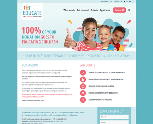 Educate the Children Foundation website